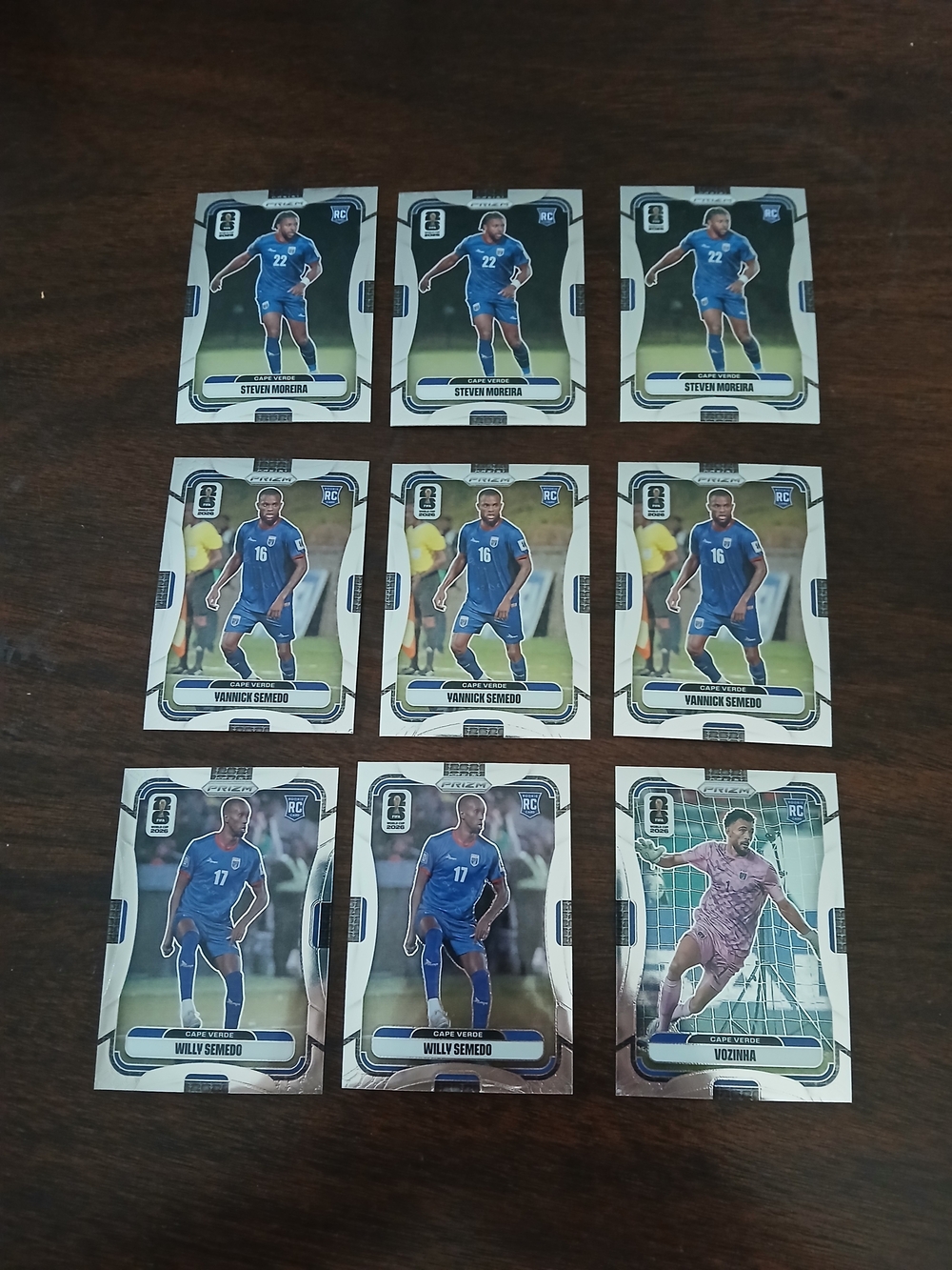 Panini Soccer Trading Cards - Blue, White Cape Verde Rookie Lot